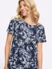 Sieh an! Kurzarm-Shirt in marine-ecru-bedruckt