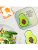 Mr. & Mrs. Panda Untersetzer Glas Avocado Kern Design mit Spruch in Weiß
