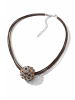 collezione alessandro Kurze Kette " Crystal " in braun
