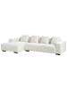 Beliani Ecksofa LUNGO in Weiß/Schwarz - (W) 285 x (H) 62 x (L) 160 cm rechtsseitig