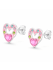 schmuck23 Silber Ohrringe  925 Herz 0,7 cm x 0,8 cm