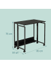 relaxdays Schreibtisch "klappbar" in Schwarz - (B)80 x (H)75 x (T)50 cm