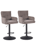 home24 Barstuhl MOROYA 2er-Set in Taupe