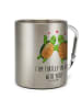 Mr. & Mrs. Panda Kaffeetasse Schildkröten Paar mit Spruch in Silber