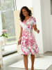 WITT WEIDEN Jersey-Kleid in ecru-magenta-bedruckt