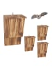 relaxdays 4 x Fledermauskasten in Natur - (B)22,5 x (H)34 x (T)12,5 cm