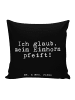 Mr. & Mrs. Panda Kissen Ich glaub, mein Einhorn... mit Spruch in Schwarz