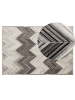 Beliani Kurzflor AYTEPE in Grau/Weiß/Schwarz - (W) 140 x (H) 1 x (L) 200 cm