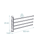 relaxdays Wand-Handtuchhalter in Silber - (B)32,5 x (H)23 x (T)3 cm