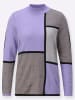 WITT WEIDEN Pullover in lavendel-schwarz-gemustert