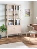 Beliani Vitrine OXTED in Beige - (W) 80 x (H) 180 x (L) 35 cm