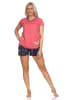 NORMANN Kurzarm Schlafanzug Pyjama Shorty Schmetterling Motiv - 85280 in rot