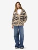 Noisy may Strickjacke mit Animal-Print in Braun