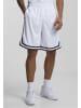 Urban Classics Urban Classics Herren Stripes Mesh Shorts in whtblkwht