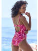 Vivance Badeanzug in pink bedruckt