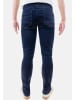 Jaylvis Feine Chino Jeans Regular Twill Denim Hose Design Kontrastnähte in Dunkelblau