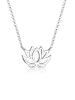Elli Halskette 925 Sterling Silber Lotusblume in Silber