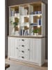 Furn.Design Buffetschrank weiß Pinie, Eiche hell Landhaus, Buffet 130 x 198 cm