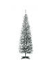 HOMCOM Weihnachtsbaum-Ø55 x 180H cm-Grün+Weiß