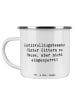 Mr. & Mrs. Panda Camping Emaille Tasse Spruch Justizvollzugsbeam... in Weiß