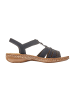 rieker Komfort Sandalen in Schwarz