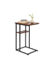 relaxdays Beistelltisch in Braun/Schwarz - (B)40 x (H)60 x (T)30 cm