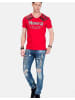 Cipo & Baxx Herren T-Shirt mit Foil-Print in ROT