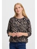 Fransa T-shirt FRFLORA Regular fit in Walnut w. Black AOP AO24