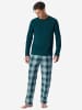 Schiesser Pyjamaoberteil Mix Relax in tiefseegrün