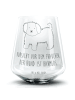 Mr. & Mrs. Panda Blümchentailglas Hund Flauschig mit Spruch in Transparent