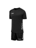 Hummel T-Shirt & Shorts SET Rundhalsausschnitt elastischer Bund in Schwarz