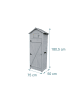 relaxdays Gartenschrank in Grau - (B)75 x (H)180,5 x (T)50 cm