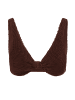 Moda Minx Bikini Top Scrunch Knot in Braun