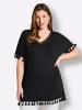 sheego Longshirt in schwarz