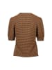 Zero  Strukturshirt kurzen Puffärmeln in BlackCamel