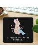 Mr. & Mrs. Panda Mauspad Maus Stricken mit Spruch in Schwarz