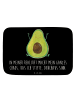Mr. & Mrs. Panda Badteppich Avocado Glücklich mit Spruch in Schwarz