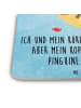 Mr. & Mrs. Panda Untersetzer Pinguin Mond mit Spruch in Eisblau