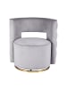 Kayoom Sessel Drehsessel Beverly in grau - gold