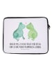 Mr. & Mrs. Panda Notebook Tasche Frosch Liebe mit Spruch in Weiß