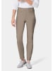 GOLDNER Bengalinhose Schlupfhose LOUISA mit Steppnähten in taupe