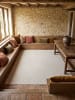 KADIMA DESIGN Rundteppich Uni flachgewebt pflegeleicht Wohnzimmer Flur Esszimmer in Creme