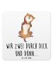 Mr. & Mrs. Panda Untersetzer Set Hund Streicheln mit Spruch in Weiß