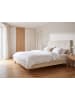 Beliani 2-tlg Doppelbett TALENCE in Beige/Braun