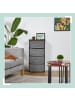 relaxdays Kommode in Grau/ Braun - (B)43 X (H)85 x (T)33 cm