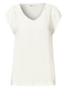 Street One Dropped Shoulder Shirt mit V-Neck in Off White