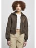 Urban Classics Urban Classics Damen Ladies Short Oversized Zip Jacket in brown