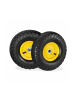relaxdays 2 x Sackkarrenrad in Schwarz/ Gelb - 4.10 3.50-4