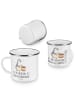 Mr. & Mrs. Panda Emaille Tasse Junggesellenabschied Spaß mit Spruch in Weiß
