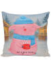 Mr. & Mrs. Panda Kissen 40x40 Schwein Glühwein Design ohne Spruch in Weiß